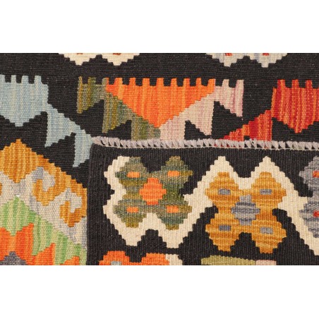 Tappeto Kilim Afghanistan grigio arancione 85x292