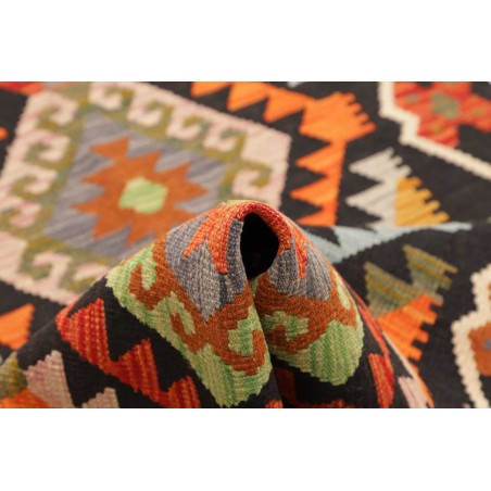 Tappeto Kilim Afghanistan grigio arancione 85x292