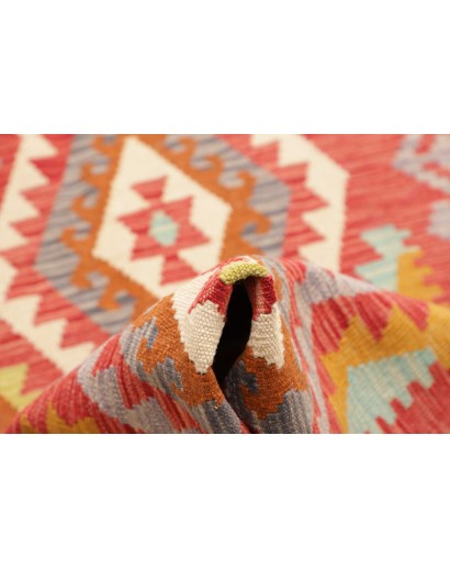 Tappeto Kilim Afghanistan rosso 81x249