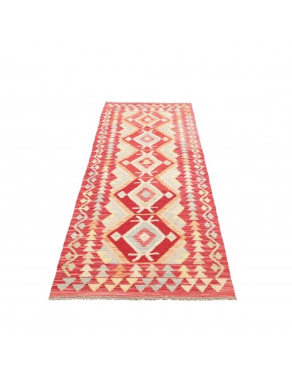 Tappeto Kilim Afghanistan giallo marrone 77x244