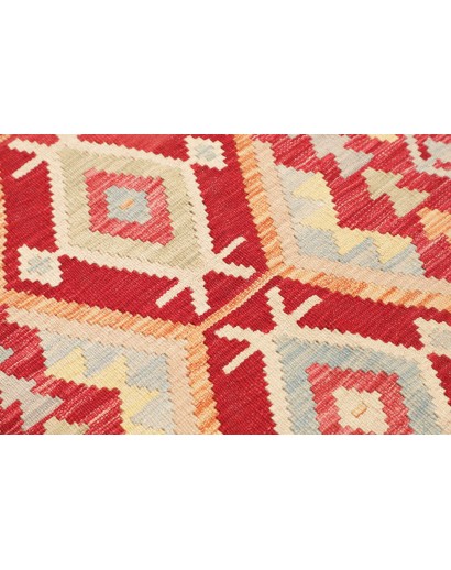 Tappeto Kilim Afghanistan giallo marrone 77x244