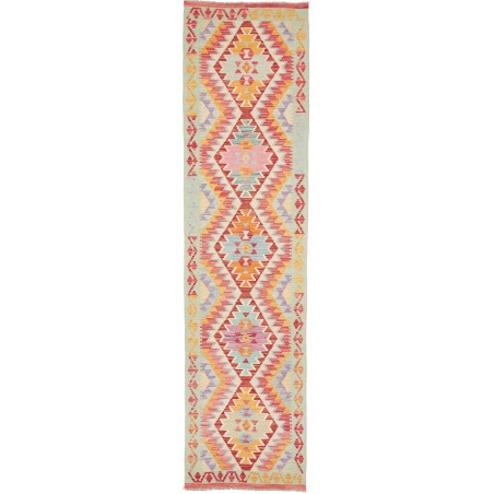 Tappeto Kilim Afghanistan beige arancione 77x299