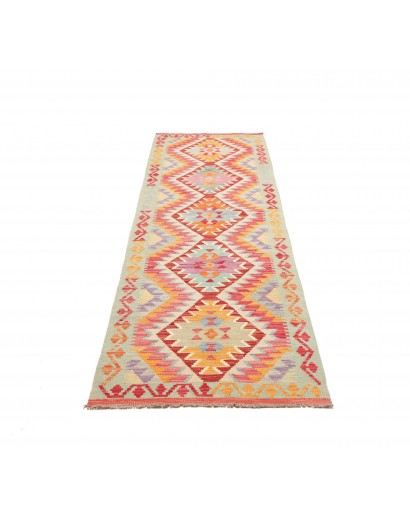 Tappeto Kilim Afghanistan beige arancione 77x299