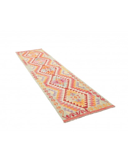 Tappeto Kilim Afghanistan beige arancione 77x299