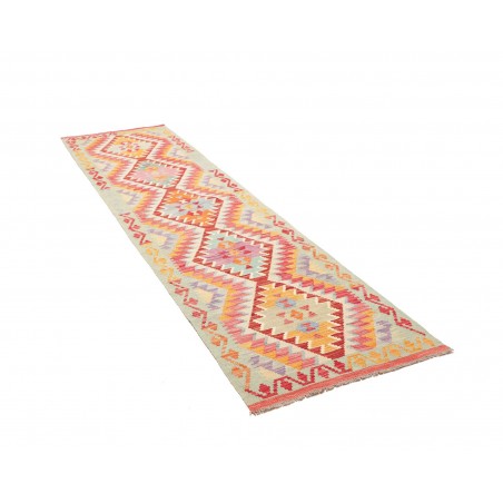Tappeto Kilim Afghanistan beige arancione 77x299