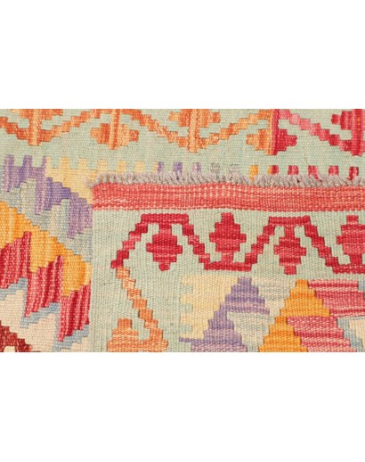 Tappeto Kilim Afghanistan beige arancione 77x299