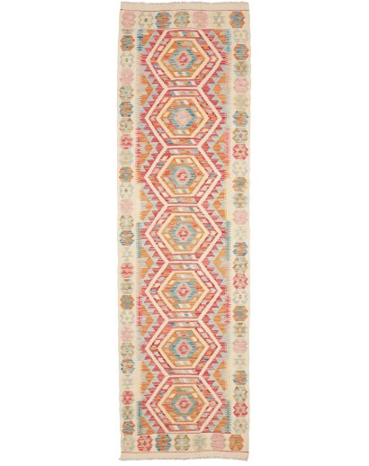 Tappeto Kilim Afghanistan marrone rosso 80x282