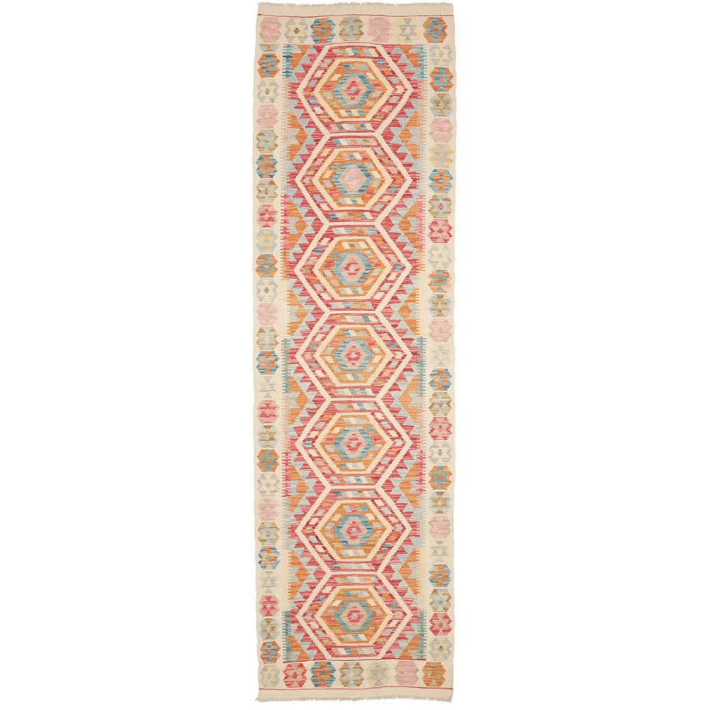 Tappeto Kilim Afghanistan marrone rosso 80x282