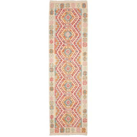 Tappeto Kilim Afghanistan marrone rosso 80x282
