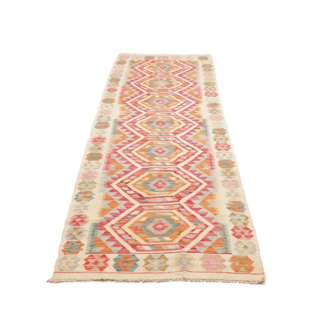 Tappeto Kilim Afghanistan marrone rosso 80x282