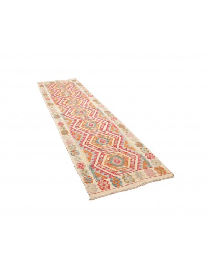 Tappeto Kilim Afghanistan marrone rosso 80x282