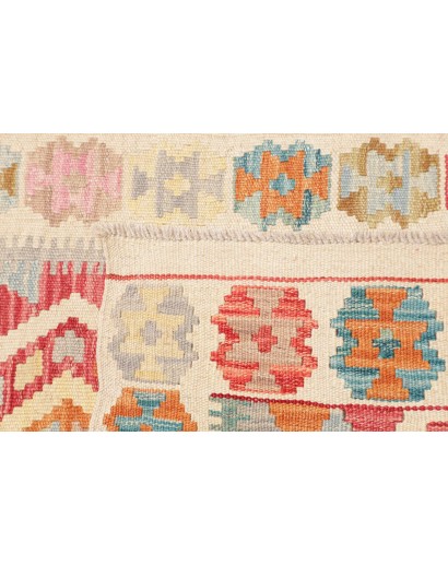 Tappeto Kilim Afghanistan marrone rosso 80x282