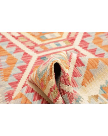 Tappeto Kilim Afghanistan marrone rosso 80x282