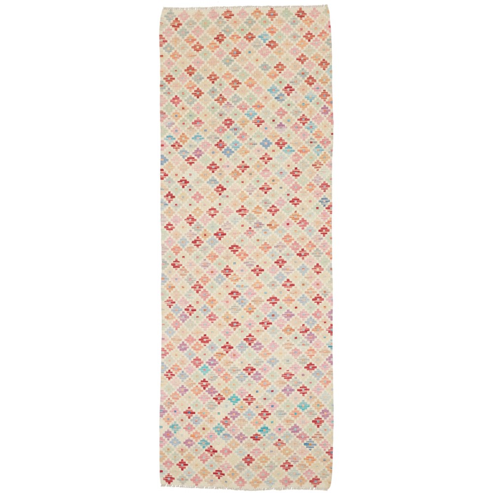 Tappeto Kilim Afghanistan bianco 79x238