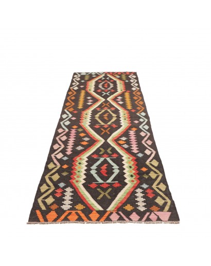 Tappeto Kilim Afghanistan grigio beige 84x294