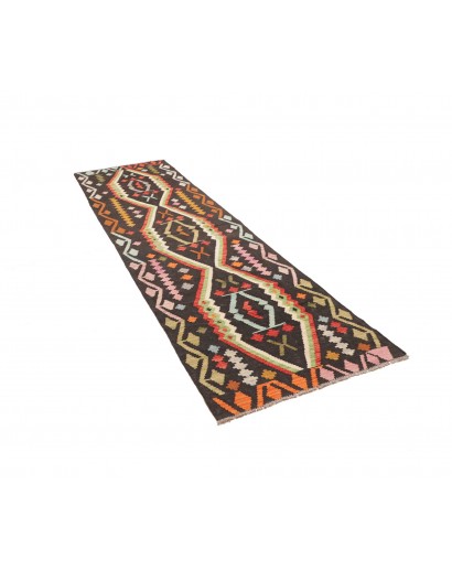 Tappeto Kilim Afghanistan grigio beige 84x294