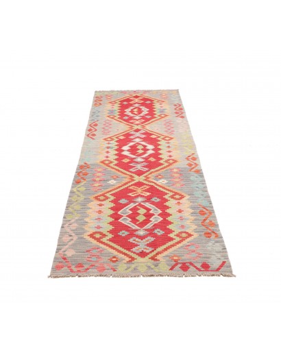 Tappeto Kilim Afghanistan marrone rosso 82x297