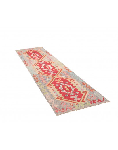 Tappeto Kilim Afghanistan marrone rosso 82x297