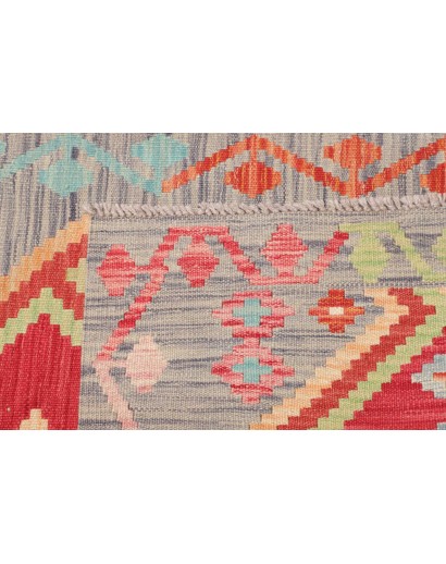 Tappeto Kilim Afghanistan marrone rosso 82x297