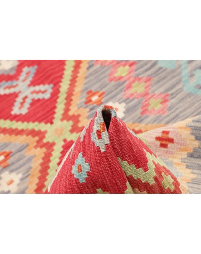 Tappeto Kilim Afghanistan marrone rosso 82x297
