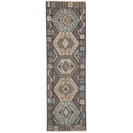 Tappeto Kilim Afghanistan azzurro beige 85x286