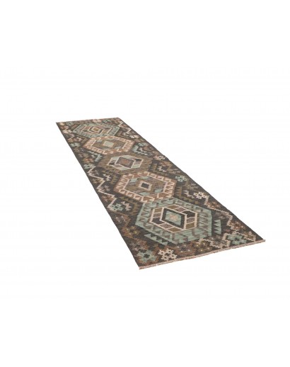 Tappeto Kilim Afghanistan azzurro beige 85x286