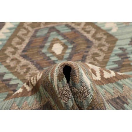 Tappeto Kilim Afghanistan bianco azzurro 87x290