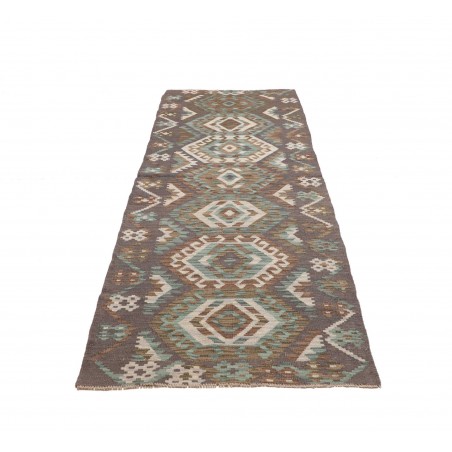 Tappeto Kilim Afghanistan bianco azzurro 90x293