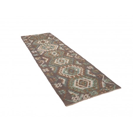 Tappeto Kilim Afghanistan bianco azzurro 90x293