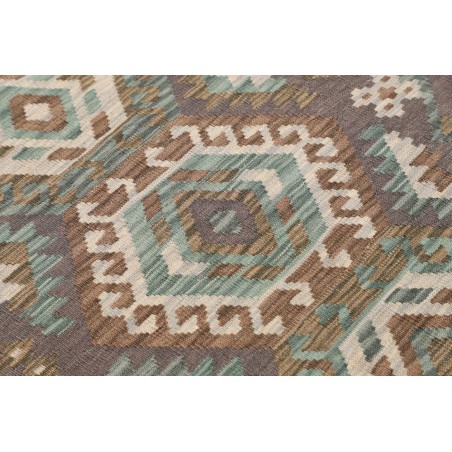 Tappeto Kilim Afghanistan bianco azzurro 90x293