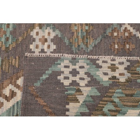 Tappeto Kilim Afghanistan bianco azzurro 90x293