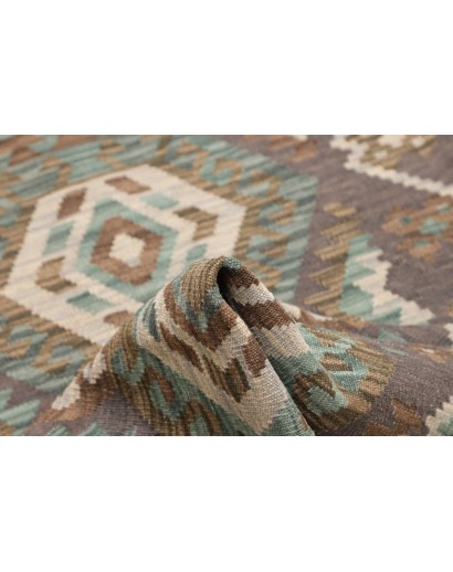 Tappeto Kilim Afghanistan bianco azzurro 90x293
