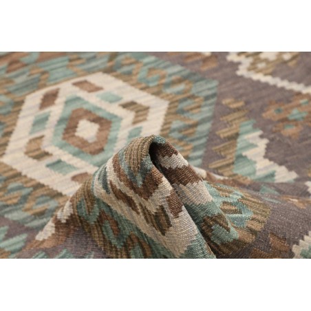 Tappeto Kilim Afghanistan bianco azzurro 90x293