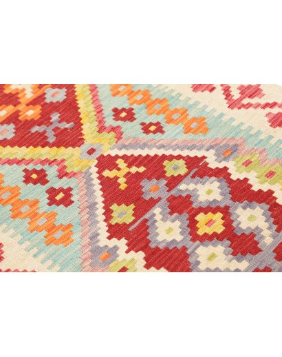 Tappeto Kilim Afghanistan bianco marrone 81x287