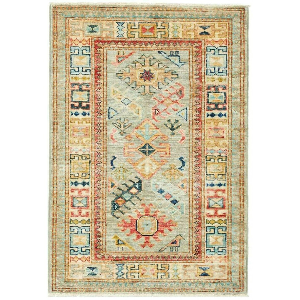 Tappeto Kazak Fine Pakistan marrone 63x93 Tappeto Kazak Fine Pakistan marrone 63x93
