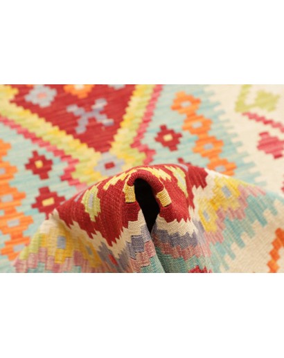 Tappeto Kilim Afghanistan bianco marrone 81x287