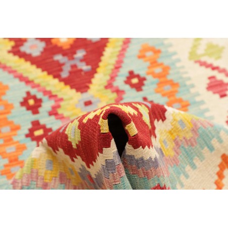 Tappeto Kilim Afghanistan bianco marrone 81x287