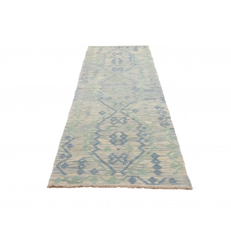 Tappeto Kilim Afghanistan azzurro beige 86x301