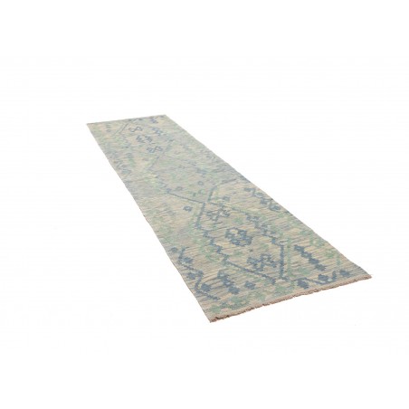 Tappeto Kilim Afghanistan azzurro beige 86x301