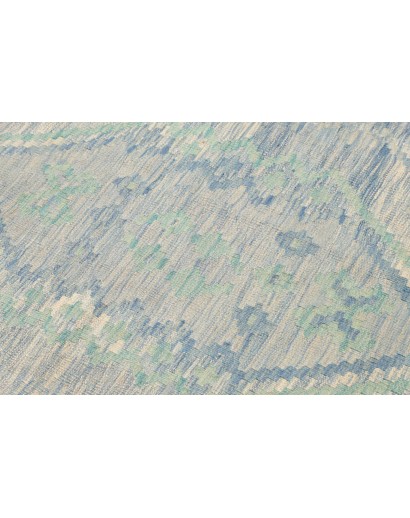 Tappeto Kilim Afghanistan azzurro beige 86x301