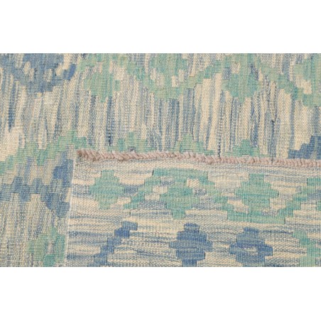 Tappeto Kilim Afghanistan azzurro beige 86x301