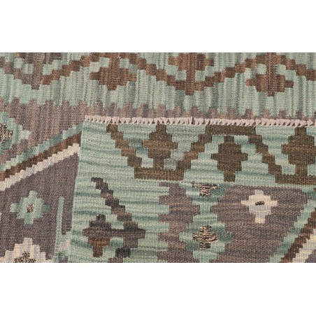 Tappeto Kilim Afghanistan bianco verde 84x295