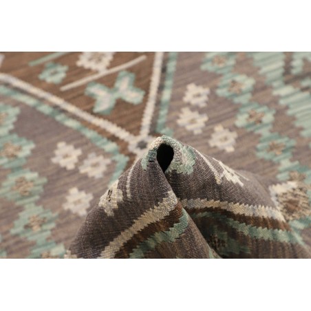 Tappeto Kilim Afghanistan bianco verde 84x295
