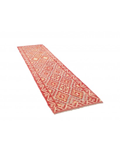 Tappeto Kilim Afghanistan giallo rosso 76x295