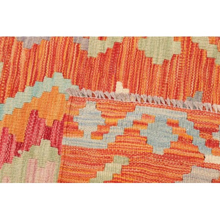 Tappeto Kilim Afghanistan arancione bianco 73x238