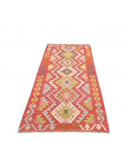 Tappeto Kilim Afghanistan arancione rosso 80x245