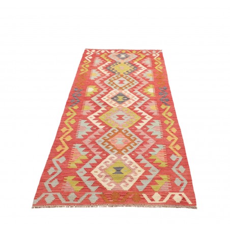 Tappeto Kilim Afghanistan arancione rosso 80x245