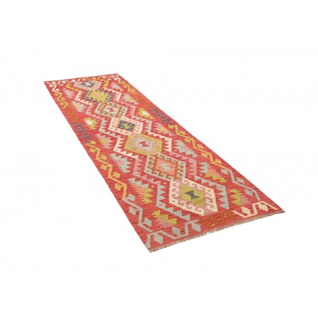 Tappeto Kilim Afghanistan arancione rosso 80x245