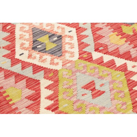 Tappeto Kilim Afghanistan arancione rosso 80x245