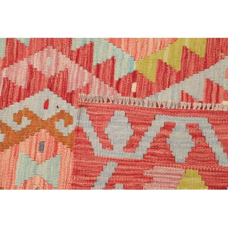 Tappeto Kilim Afghanistan arancione rosso 80x245